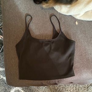 NWOT athleta powervita black ribbed crop tank